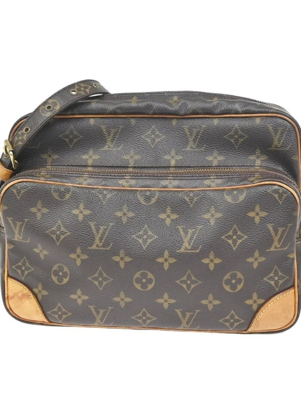 LOUIS VUITTON Nile Crossbody Shoulder Bag Monogram Leather Brown M45244 81ZA337